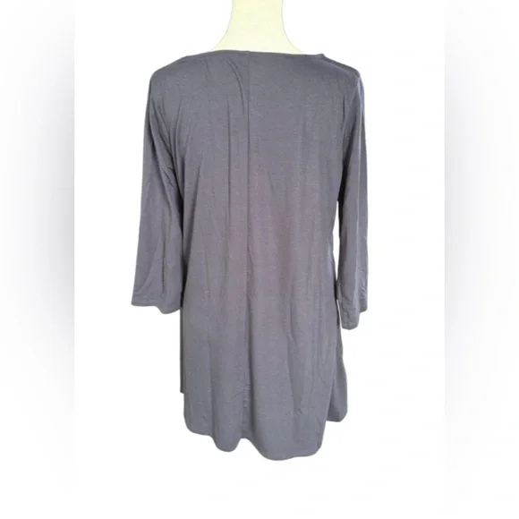 Zenana Premium Navy Blue Crisscross Neck Tunic - Picture 2 of 5